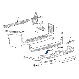 Toyota OE - Rear Lower Bumper Cover Bracket