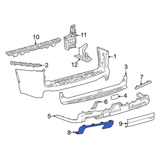 Toyota OE - Rear Center Bumper Cover Spacer Panel