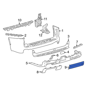 Toyota OE - Rear Left Bumper Cover Spacer Panel