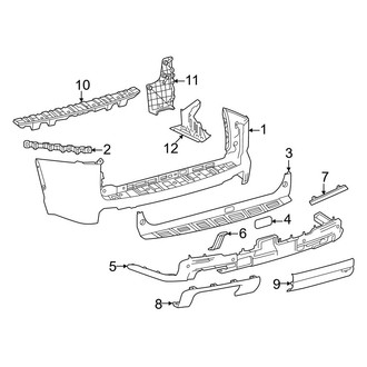 Toyota OE - Rear Bumper - Bumper & Components