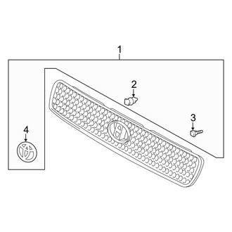 Toyota OE - Hood & Grille - Grille & Components