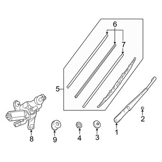Toyota OE - Back Door - Wiper & Washer Components