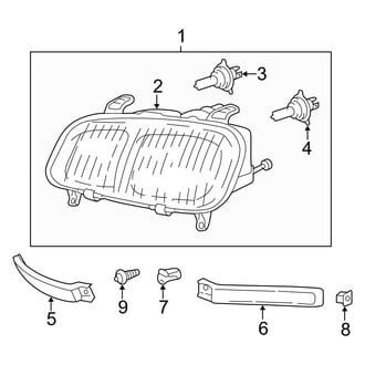 Toyota OE - Front Lamps - Headlamp Components (Gas)