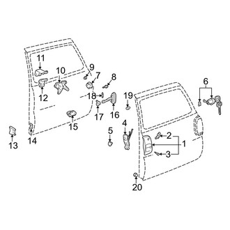 Toyota OE - Back Door - Lock & Hardware (Gas)