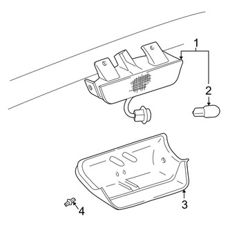 Toyota OE - Rear Lamps - High Mounted Stop Lamp (Hardtop), (4 Doors Gas)