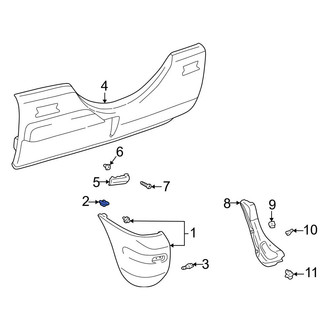 Toyota OE - Rear Bumper Cover Retainer