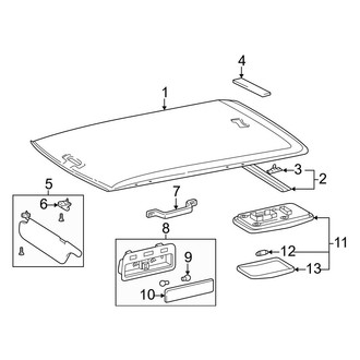 Toyota OE - Roof - Interior Trim (W/O Sunroof), (2 Doors)