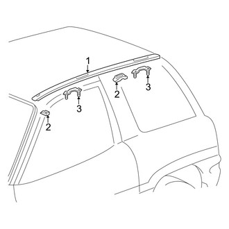 Toyota OE - Roof - Exterior Trim (With Dual Sunroof), (2 Doors)