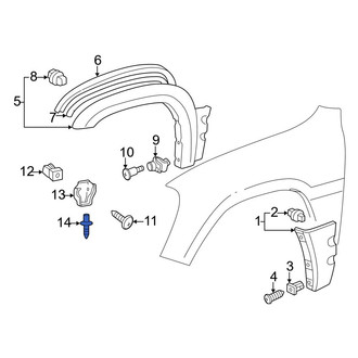 Toyota OE - Rear Wheel Arch Flare Rivet