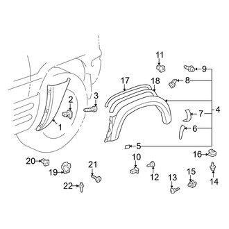 Toyota OE - Quarter Panel - Exterior Trim (Soft Top), (2 Doors)