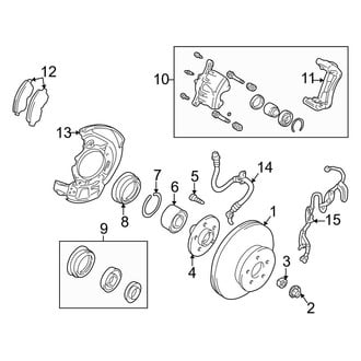 Toyota OE - Front Suspension - Brake Components (Gas)