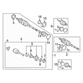 Toyota OE - Front Suspension - Drive Axles (Gas)
