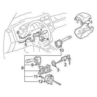 Toyota OE - Steering Column - Shroud, Switches & Levers (With Tilt Wheel)