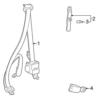 Toyota OE - Restraint Systems - Front Seat Belts (Gas)