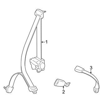 Toyota OE - Restraint Systems - Rear Seat Belts (4 Doors Gas)