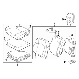 Toyota OE - Seats & Tracks - Front Seat Components (Gas)