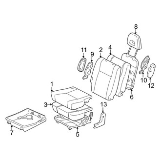Toyota OE - Seats & Tracks - Rear Seat Components (Gas)