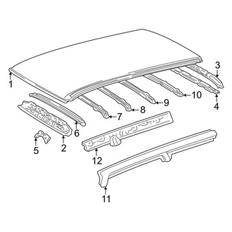 Toyota OE - Roof & Components (W/O Sunroof), (4 Doors Gas)