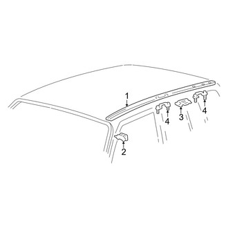 Toyota OE - Roof - Exterior Trim (W/O Sunroof), (4 Doors Gas)