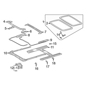 Toyota OE - Roof - Sunroof (Hard Top, With Single Sunroof), (2 Doors Gas)