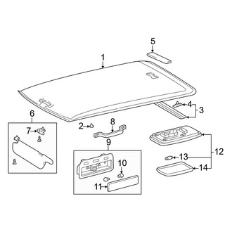 Toyota OE - Roof - Interior Trim (W/O Sunroof), (4 Doors Gas)