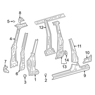 Toyota OE - Pillars, Rocker & Floor - Center Pillar (4 Doors Gas)