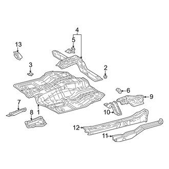 Toyota OE - Pillars, Rocker & Floor - Floor & Rails (4 Doors Gas)