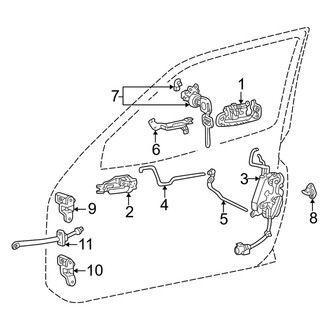 Toyota OE - Front Door - Lock & Hardware (Gas)