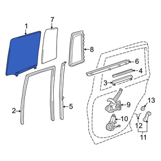 Toyota OE - Center Right Door Glass
