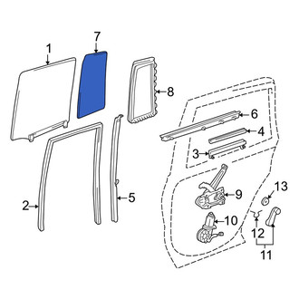 Toyota OE - Left Vent Window Assembly