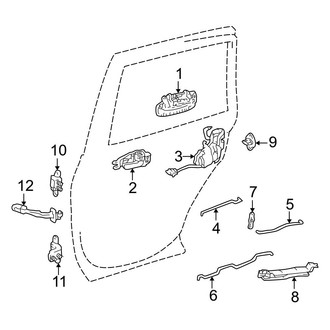 Toyota OE - Rear Door - Lock & Hardware (4 Doors Gas)
