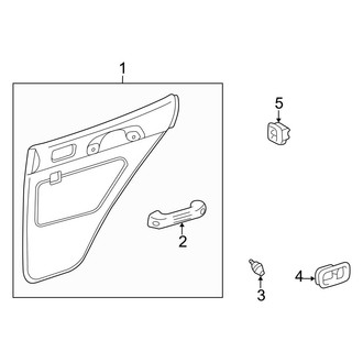 Toyota OE - Rear Door - Interior Trim (4 Doors Gas)
