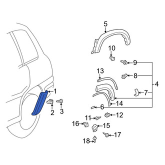 Toyota OE - Rear Left Body Trim Molding