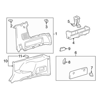 Toyota OE - Quarter Panel - Interior Trim (Soft Top), (2 Doors)