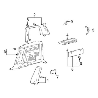 Toyota OE - Quarter Panel - Interior Trim (4 Doors Gas)