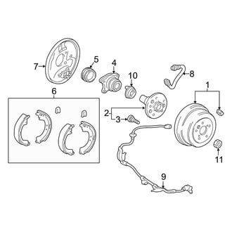 Toyota OE - Rear Suspension - Brake Components (AWD Gas)