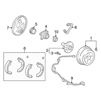 Toyota OE - Rear Suspension - Brake Components (FWD)