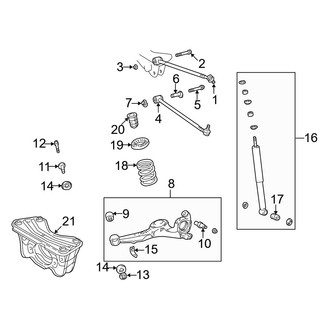Toyota OE - Rear Suspension - Suspension Components (AWD Gas)