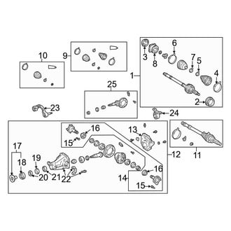 Toyota OE - Rear Suspension - Axle & Differential (AWD Gas)
