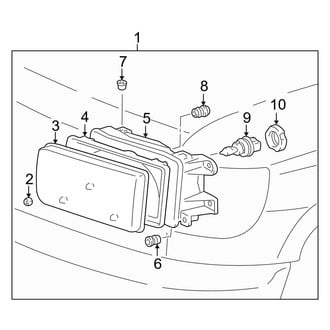 Toyota OE - Front Lamps - Headlamp Components