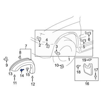 Toyota OE - Rear Bumper Cover Screw