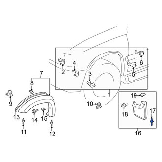 Toyota OE - Rear Wheel Arch Flare Rivet