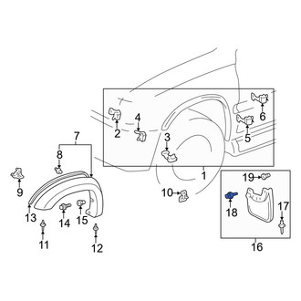 Toyota OE - Mud Flap Screw