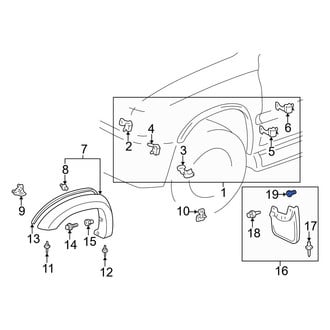 Toyota OE - Front Fender Flare Grommet
