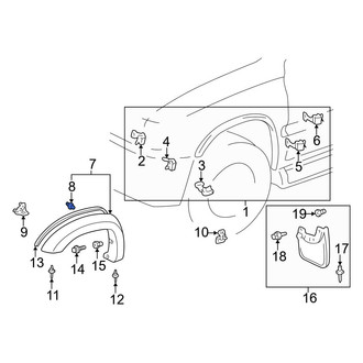Toyota OE - Front Fender Flare Clip