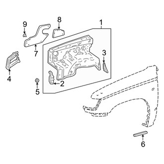 Toyota OE - Fender - Inner Components