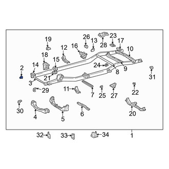 Toyota OE - Front Left Frame Rail End