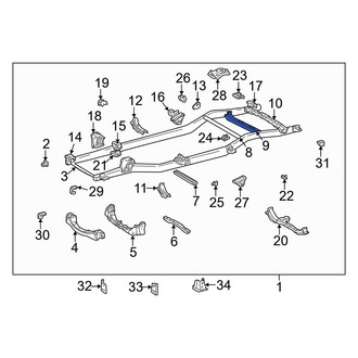 Toyota OE - Rear Center Frame Crossmember