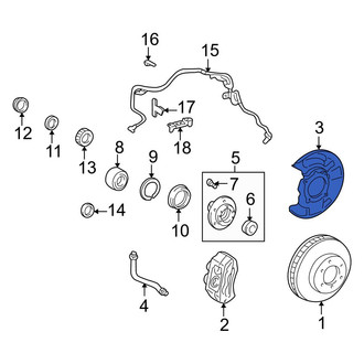 Toyota OE - Front Right Brake Dust Shield