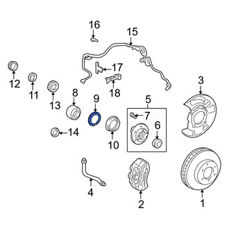 Toyota OE - Front Wheel Bearing Snap Ring